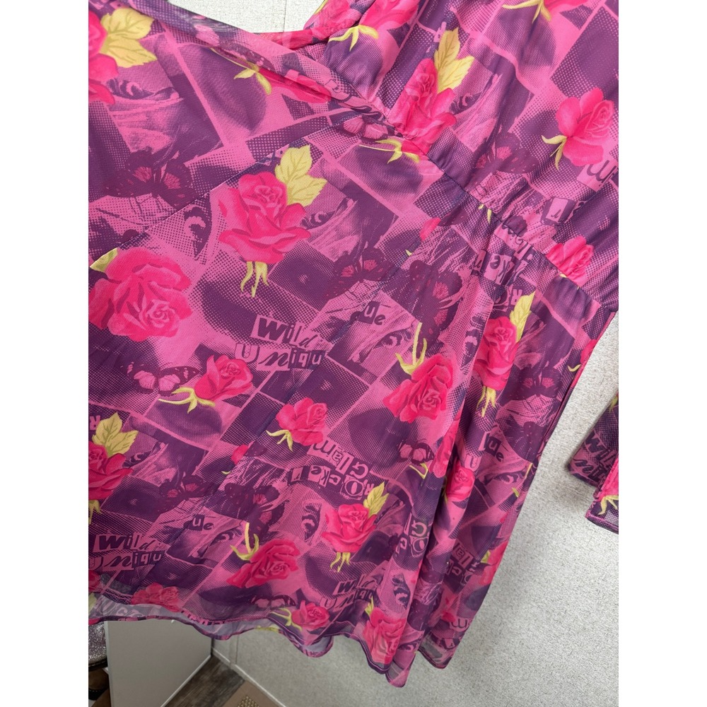 NWT Torrid x Betsey Johnson Mini Mesh Bell Sleeve Dress, Size 2 (2X / 18-20) - Picture 13 of 13